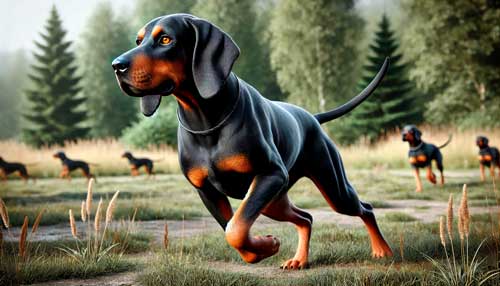 Black and Tan Coonhound entrenamiento