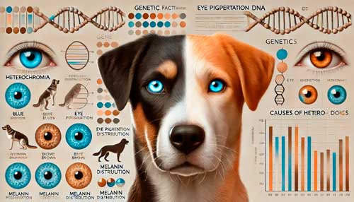 ¿Qué causa la heterocromía en perros?