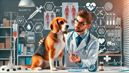 Diagnóstico de la diabetes en perros.
