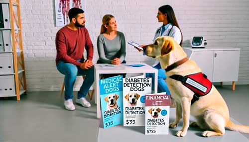 El costo y la accesibilidad de los perros que detectan la diabetes.