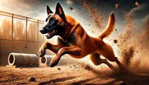 Pastor Belga Malinois en accion