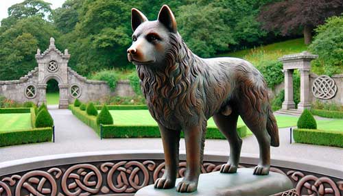 Perro celta de caza muerto