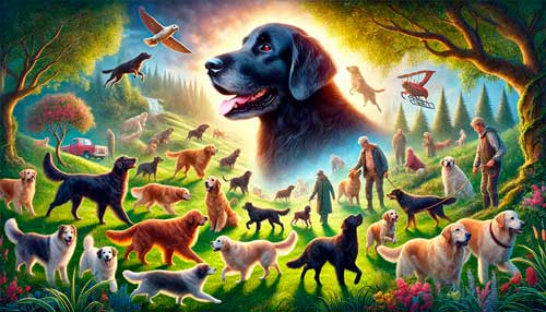 Perro cobrador ruso su vida