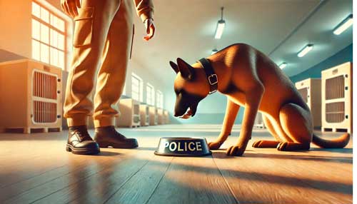 perro policia cuidado
