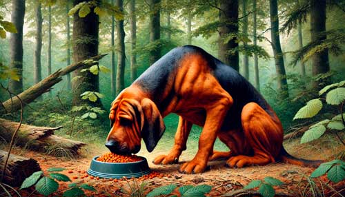 Sabueso de Hannover comer
