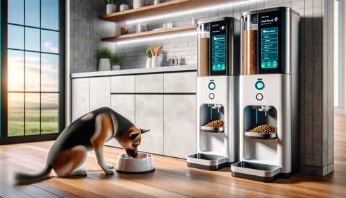 Dispensadores automáticos de comida y agua: Alimentación programada
