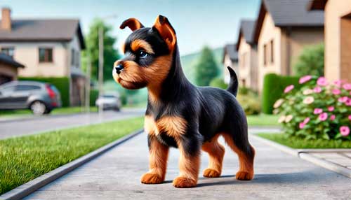 Terrier Black and Tan aspecto