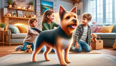 Terrier de Australia en familia
